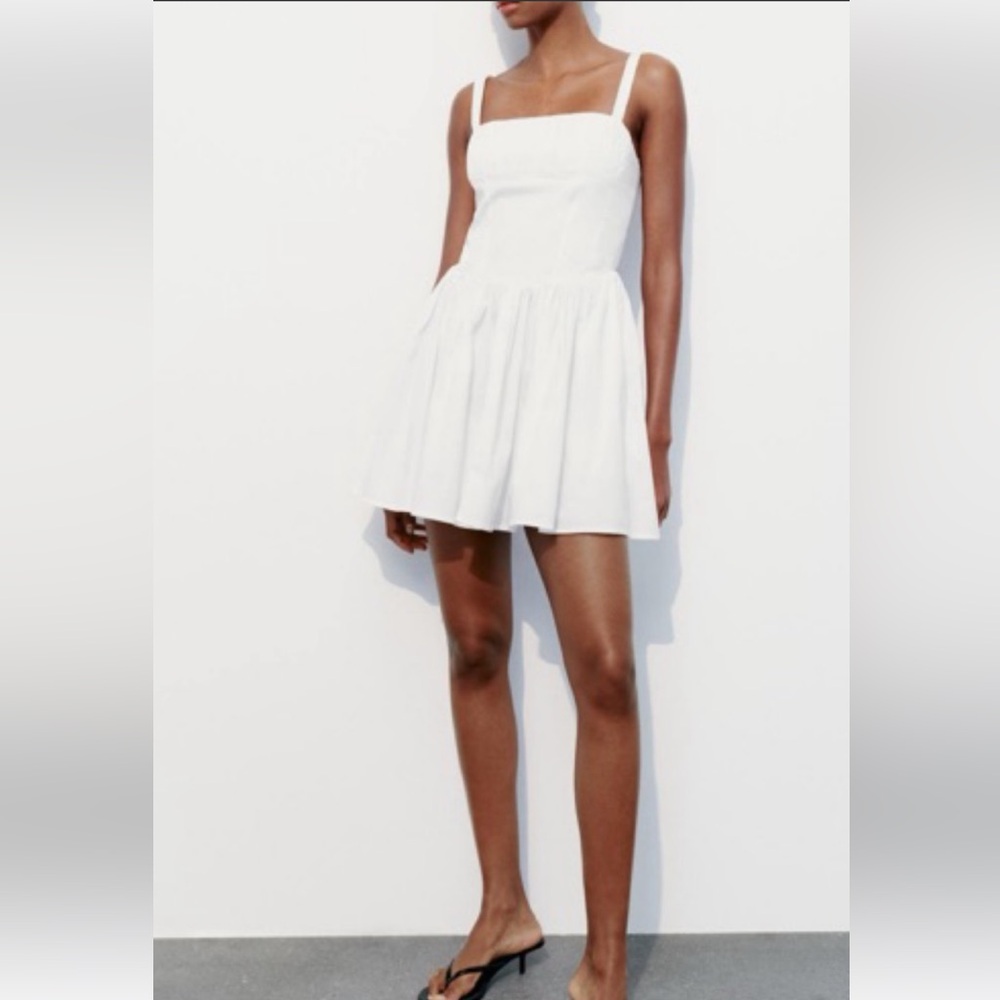NWT! ZARA mini dress white! Size medium! Like Reformation! Gorgeous!